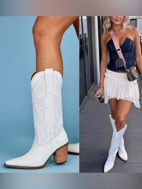 NWOB DINGO White Hensley Western Boot size 9M